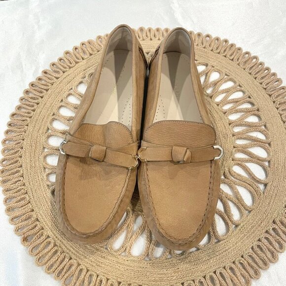 NWOT Cole Haan Women's Evelyn Bow Drivers Birch-Beige-Nubuck Size 11B - Picture 3 of 9